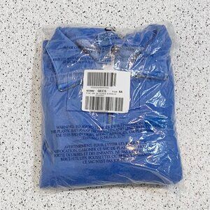 Victoria's Secret PINK Ivy Fleece Quarter-Zip Sweatshirt Dream On Blue Small